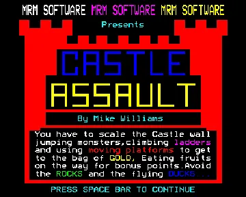 Castle Assault (1984)(MRM)[CASTLE] screen shot title